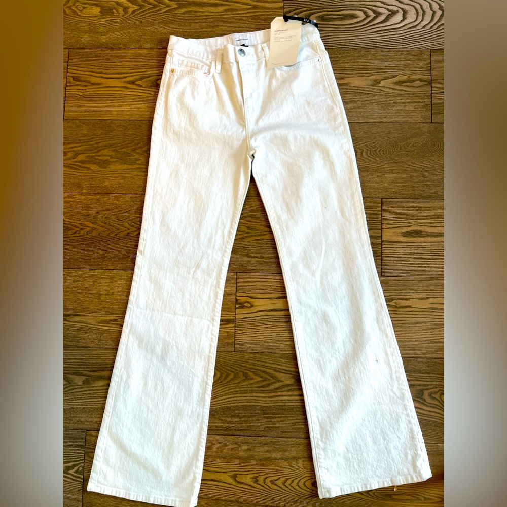 Current /elliott women white blue jean 31 waist 33 leg pants !! New